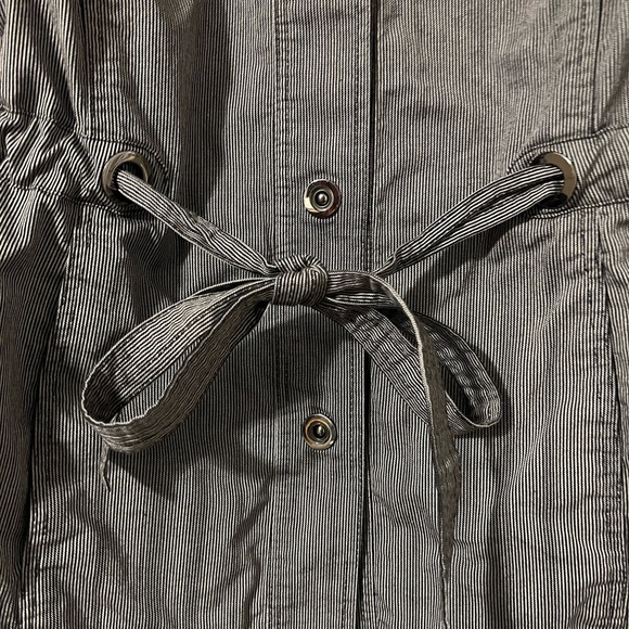 Lafayette 148 New York Utility Striped Drawstring Jacket Size Medium - Picture 3 of 8